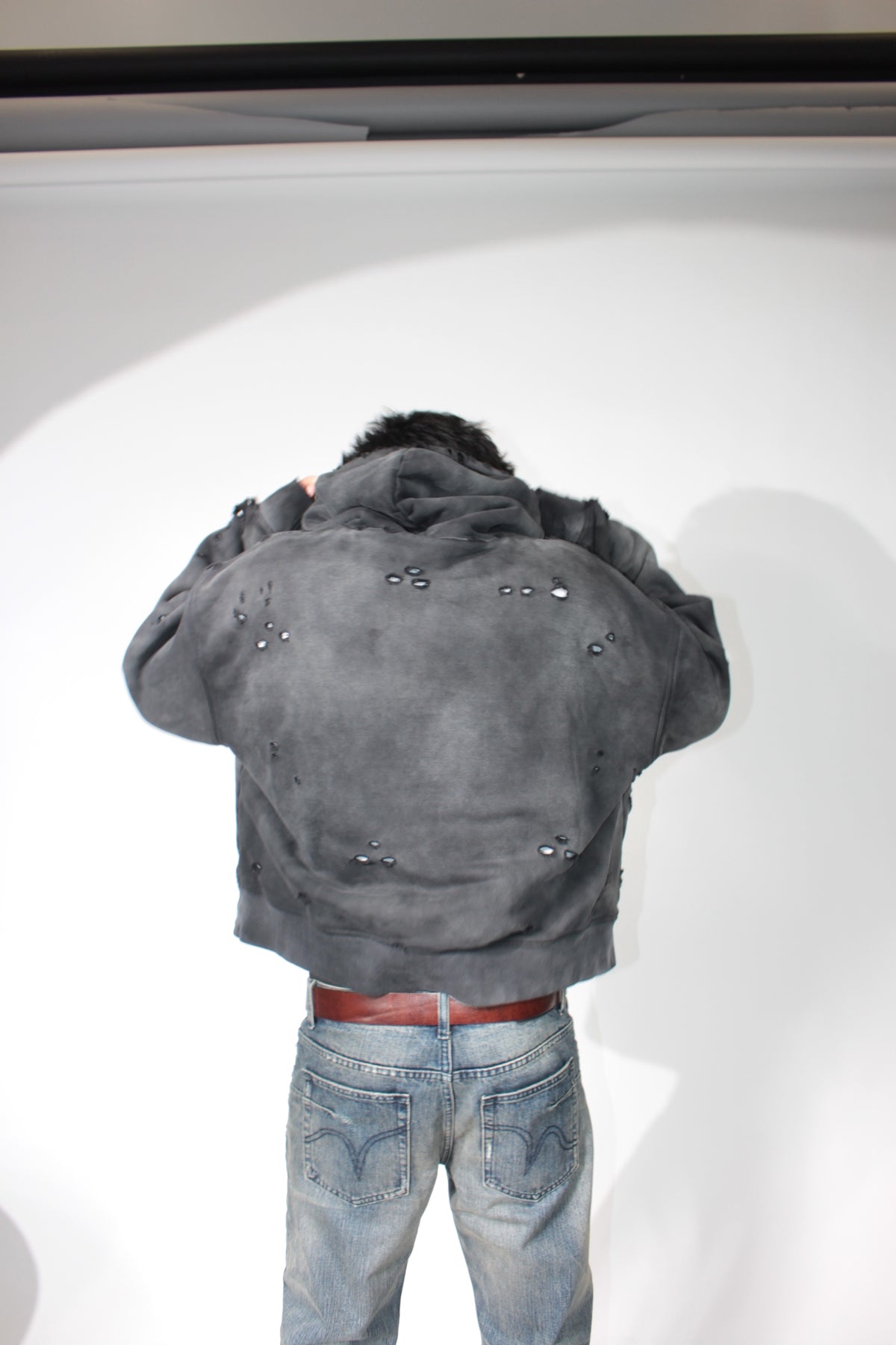 Distressed Double Layered Heavyweight Hoodie